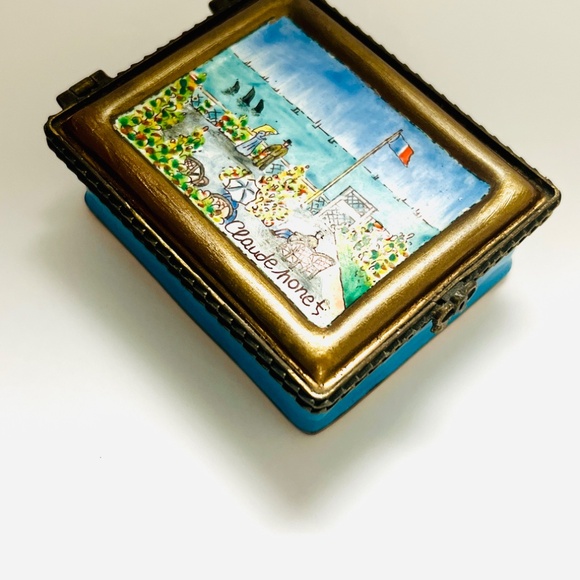 Claude Monet Trinket Box. Vintage painting trinket box. Artwork Trinket box. - Picture 3 of 6